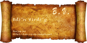 Bán Virág névjegykártya
