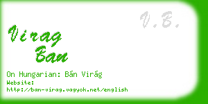 virag ban business card
